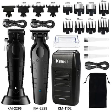 Kemei KM-2296, KM-2299, KM-1102, Precisão e Estilo em Suas Mãos